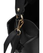 Claudia Schultertasche aus schwarzem Leder - 27x25 12cm