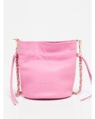 Eonora roze leren schoudertas - 17x19,5x15cm