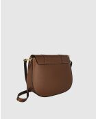 Ruth braune Schultertasche aus Leder - 26x20x8cm