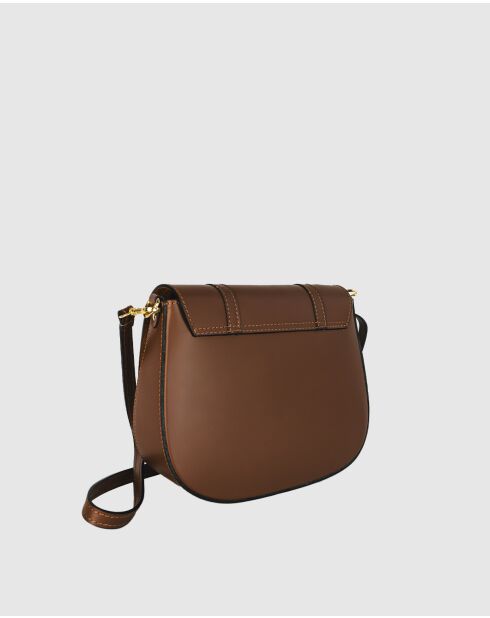 Ruth braune Schultertasche aus Leder - 26x20x8cm
