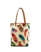 Elyna veelkleurige leren schoudertas - 40x36x14,5cm