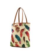 Elyna veelkleurige leren schoudertas - 40x36x14,5cm