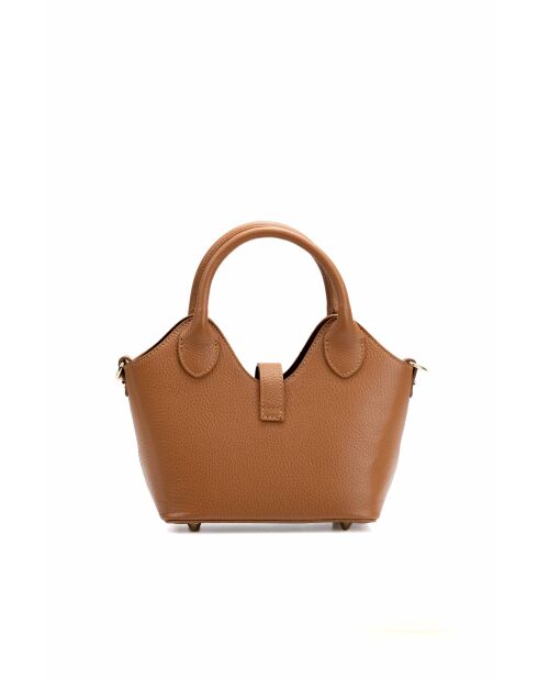 Noho camel leren schoudertas - 25x12x11cm