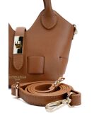 Noho camel leren schoudertas - 25x12x11cm