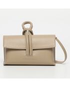 Emy Lederhandtasche helltaupe - 22x11x5 cm