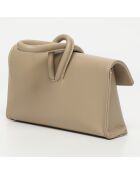 Emy Lederhandtasche helltaupe - 22x11x5 cm