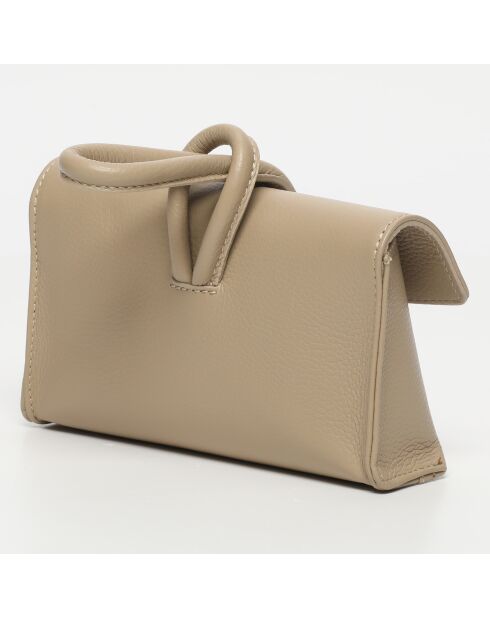 Emy Lederhandtasche helltaupe - 22x11x5 cm