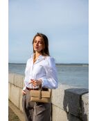Emy Lederhandtasche helltaupe - 22x11x5 cm