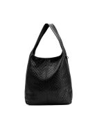 Sac porte épaule en cuir Vicky noir - 40x32x15cm