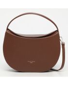 Alexa bruine leren schoudertas - 30x19x7,5cm
