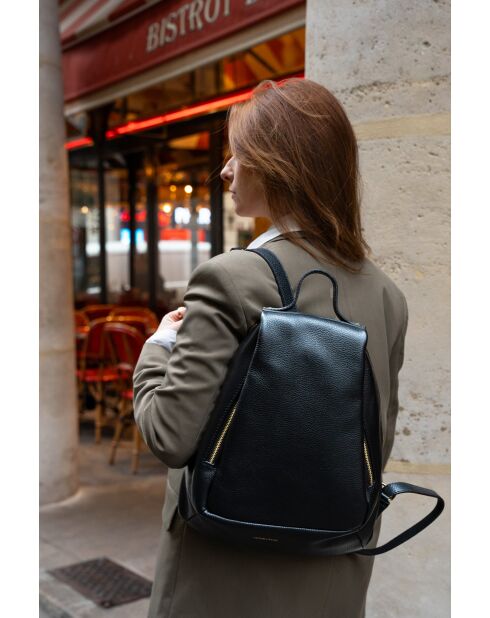 Zaino Sadie in pelle nera - 45X25X5cm