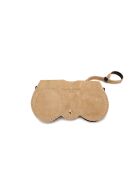 Porte lunettes en cuir Samy beige - 15x8x1cm