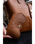Moly camel leren brillenhouder - 15x8x2cm