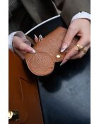 Moly camel leren brillenhouder - 15x8x2cm