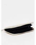Portefeuille en cuir Kaya beige - 19.5x10.5cm
