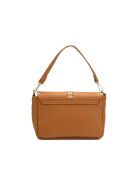 Rima camel/beige leren schoudertas - 26x17x7,5cm