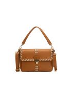 Rima camel/beige leren schoudertas - 26x17x7,5cm