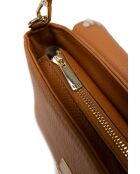 Rima camel/beige leren schoudertas - 26x17x7,5cm
