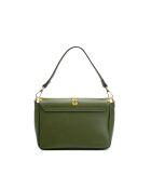 Schultertasche Rima aus Leder in Olivgrün/Matcha - 26x17x7,5 cm