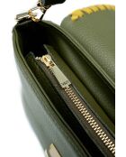 Schultertasche Rima aus Leder in Olivgrün/Matcha - 26x17x7,5 cm