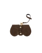 Samy moka leren brillenhouder - 15x8x1cm