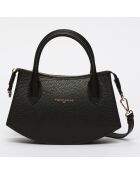 Versailles schwarze Lederhandtasche - 25,5 x 14,5 x 6,5 cm