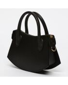 Versailles schwarze Lederhandtasche - 25,5 x 14,5 x 6,5 cm