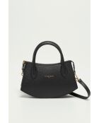 Versailles schwarze Lederhandtasche - 25,5 x 14,5 x 6,5 cm