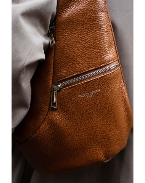Balt camel leren bananentas - 35x30x10cm