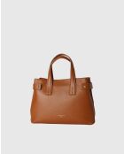 Luna camel leren schoudertas - 36x27x14CM