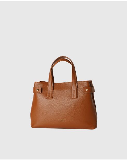 Luna camel leren schoudertas - 36x27x14CM
