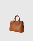 Luna camel leren schoudertas - 36x27x14CM