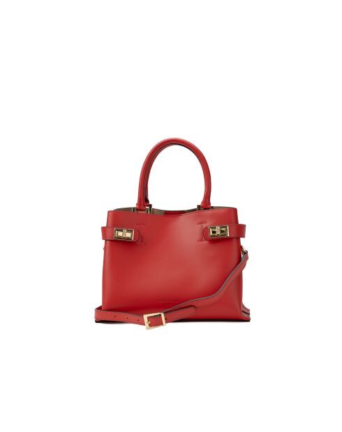 Nelia rote Lederhandtasche - 27x22x12cm