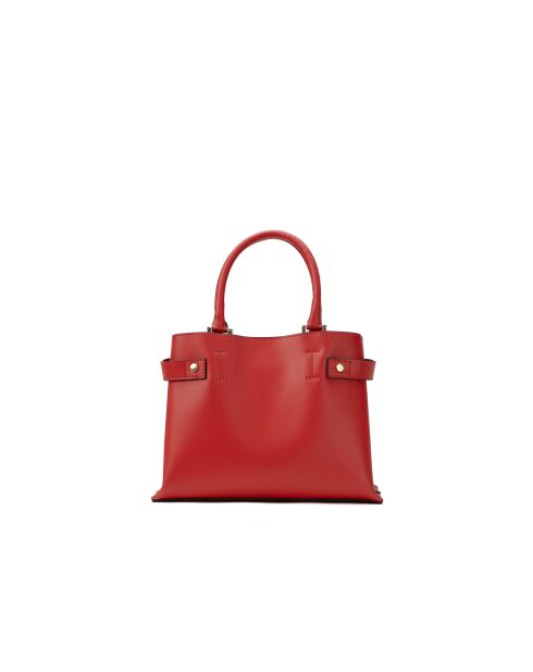 Nelia rote Lederhandtasche - 27x22x12cm