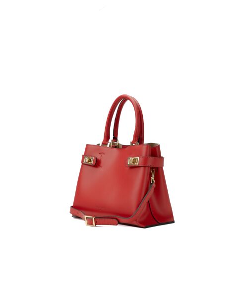 Nelia rote Lederhandtasche - 27x22x12cm