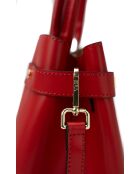 Nelia rote Lederhandtasche - 27x22x12cm