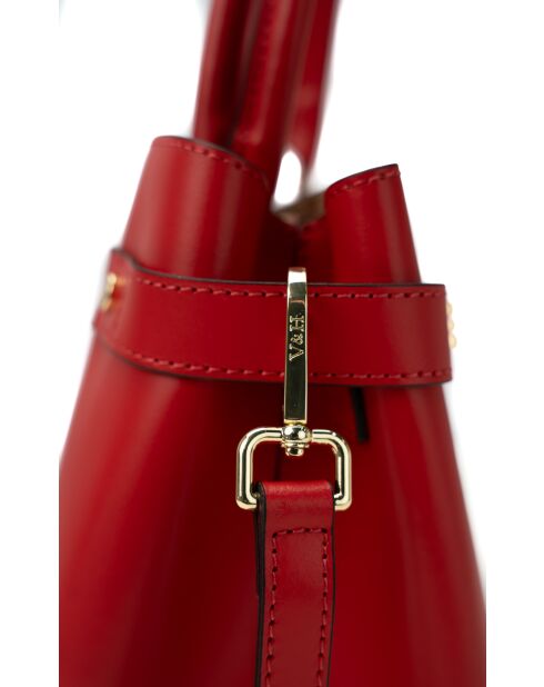 Nelia rote Lederhandtasche - 27x22x12cm