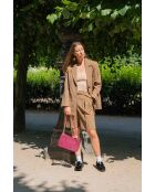 Plum Mia Schultertasche aus Leder - 28x17x8cm