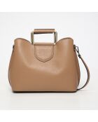 Borsa a mano Biana in pelle taupe - 29x25x13,5cm