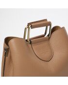 Borsa a mano Biana in pelle taupe - 29x25x13,5cm