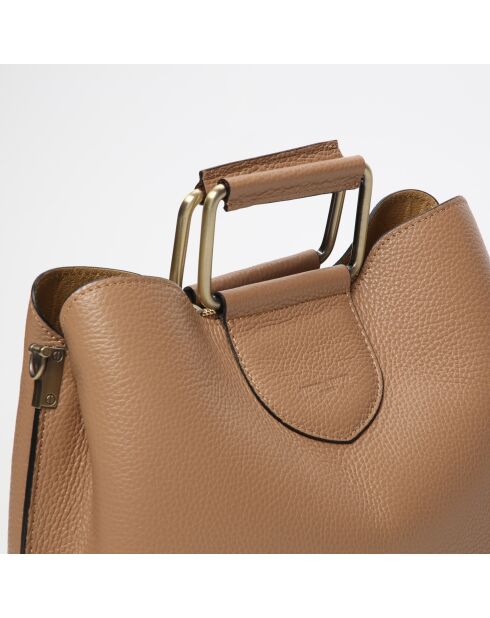 Borsa a mano Biana in pelle taupe - 29x25x13,5cm