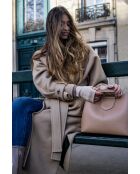 Borsa a mano Biana in pelle taupe - 29x25x13,5cm