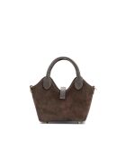 Josie mokka leren schoudertas - 25x12x11cm