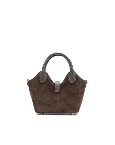 Josie Schultertasche aus Mokka-Leder - 25x12x11cm