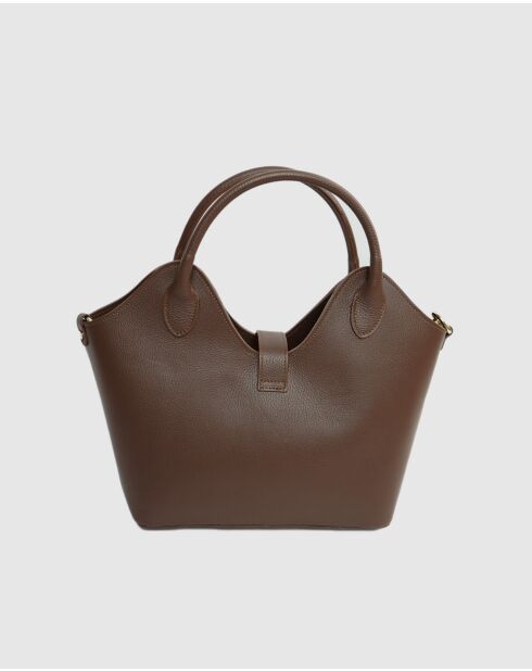 Soho mokka leren handtas - 28x43x16cm