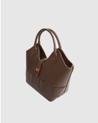 Soho mokka leren handtas - 28x43x16cm