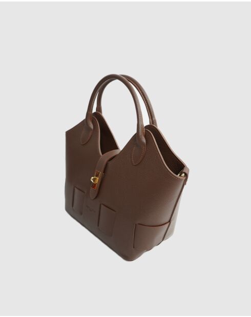 Soho mokka leren handtas - 28x43x16cm