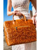 Madison Schultertasche aus braunem Leder — 38,5 x 27,5 x 15,5 cm