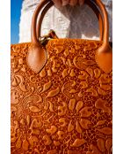 Madison Schultertasche aus braunem Leder — 38,5 x 27,5 x 15,5 cm