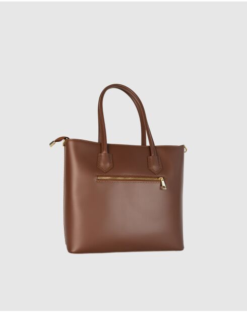 Myra braune Lederhandtasche - 34x28x12cm